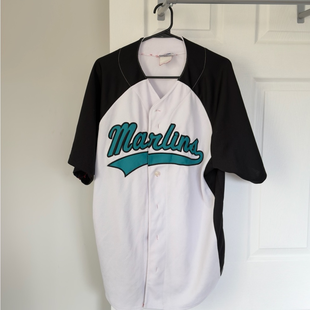 Miami/Florida Marlins Black and White Baseball Jersey